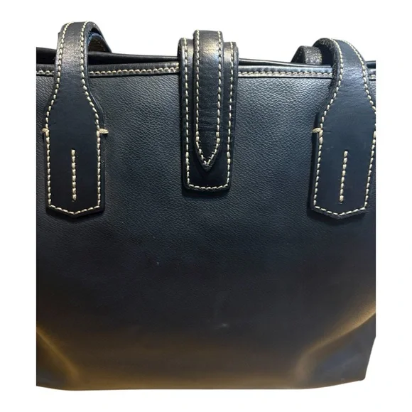 Dooney & Bourke Black Leather Tote - Picture 4 of 12